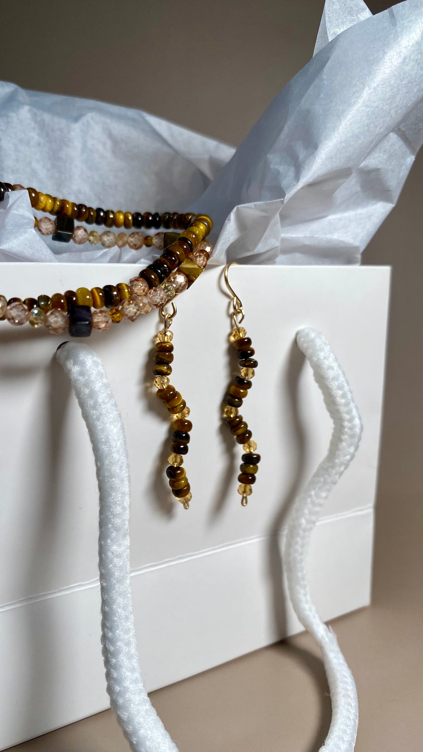 Mackenzie Tiger Eye Earrings