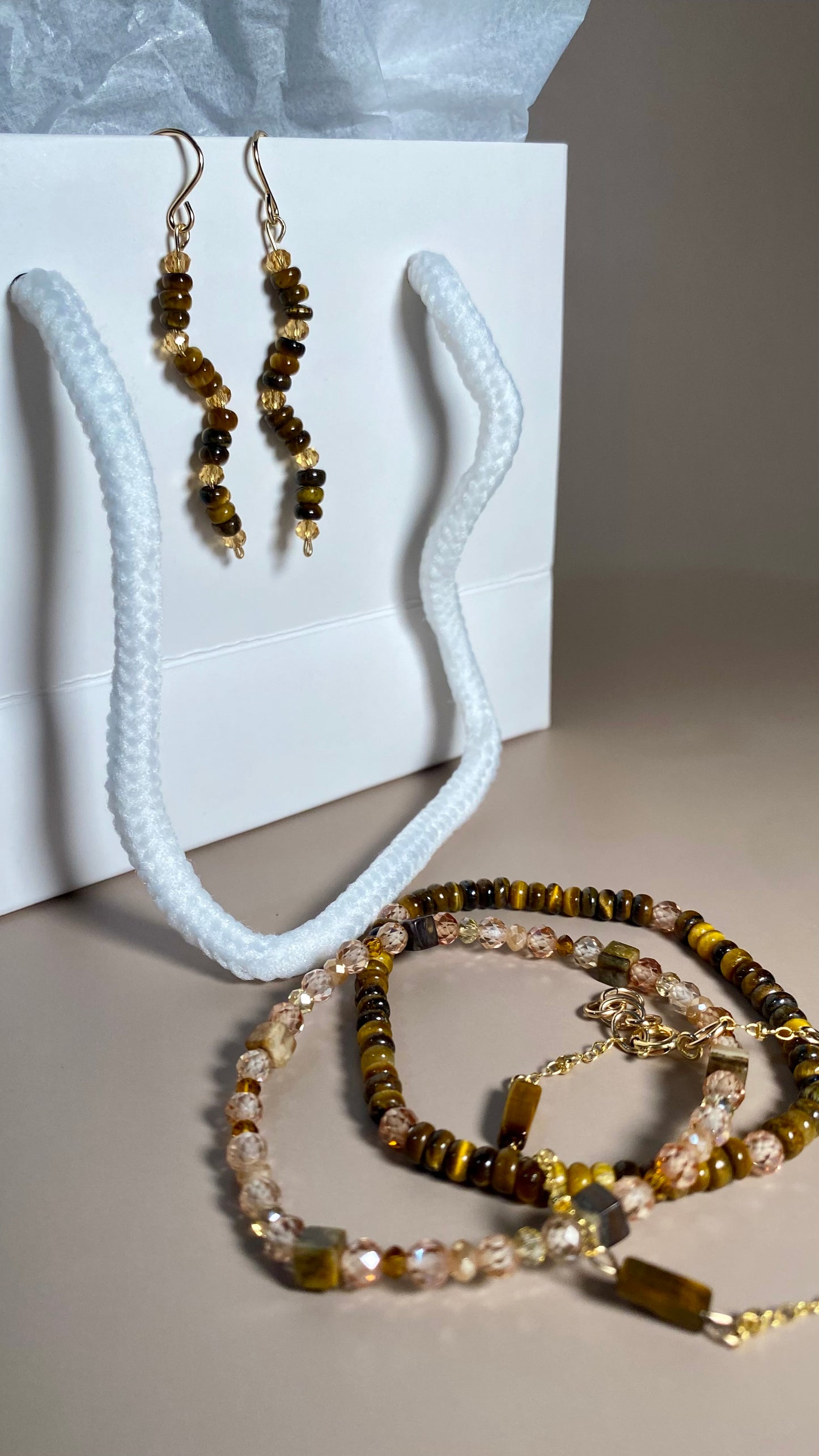 Mackenzie Tiger Eye Earrings