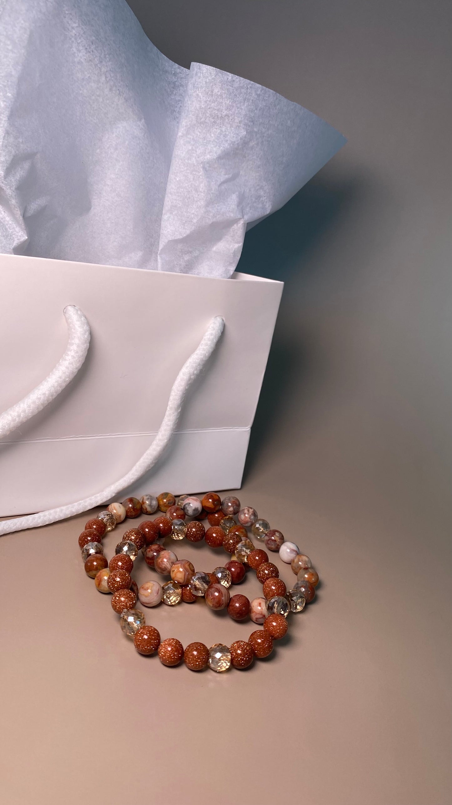 Mimi Crazy Lace Agate 8mm Bracelet